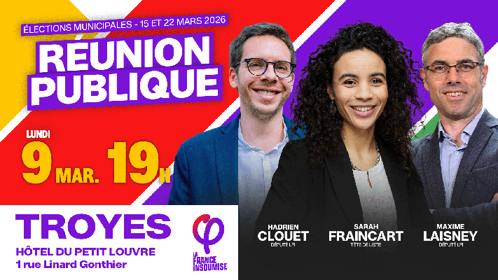 Réunion publique avec Maxime Laisney et Hadrien Clouet
