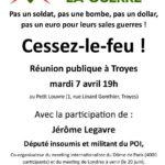 Contre la guerre, cessez le feu